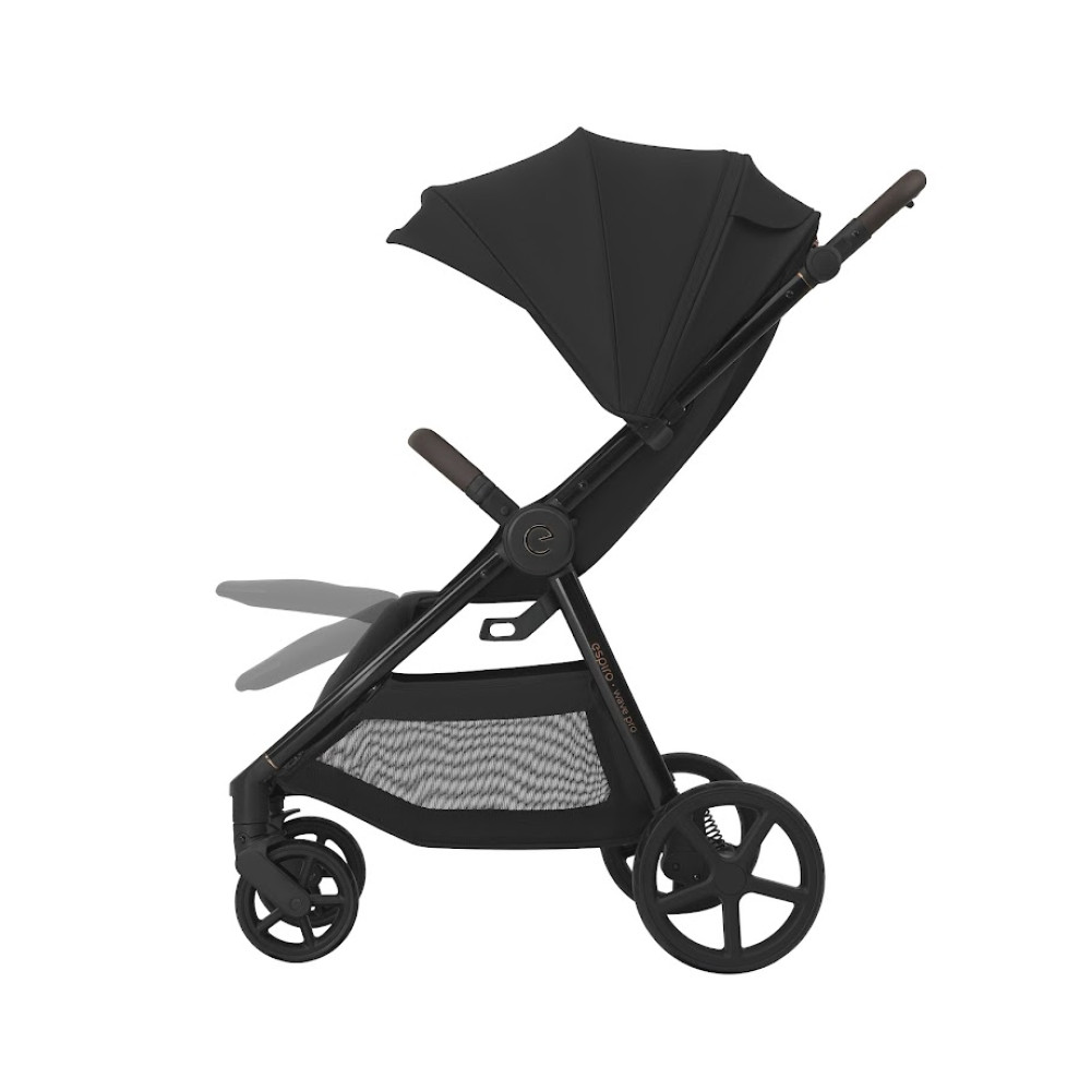 Espiro Wave Pro 2025 - прогулянкова коляска, всесезонний візок з великими колесами • Beige Harmony