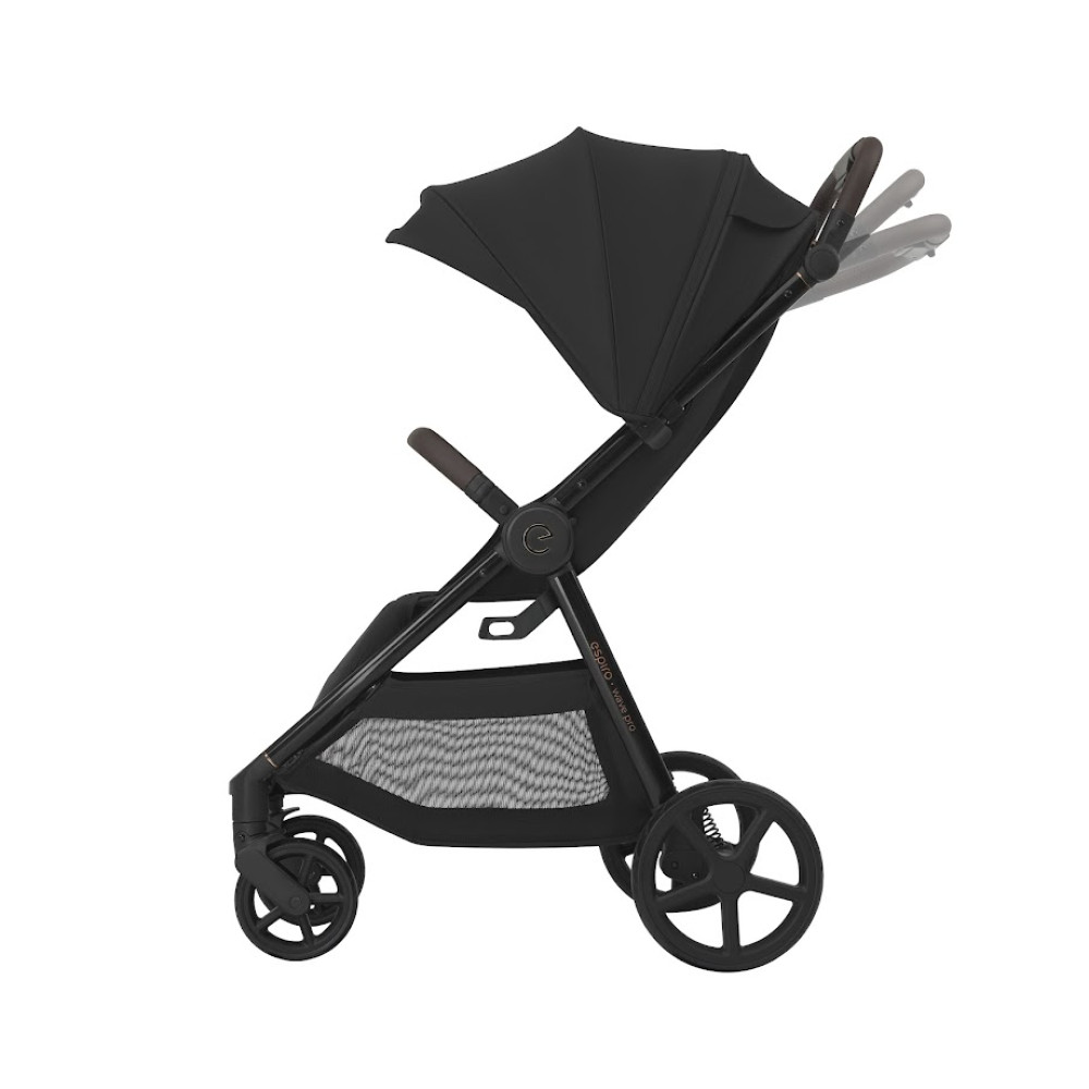 Espiro Wave Pro 2025 - прогулянкова коляска, всесезонний візок з великими колесами • Beige Harmony