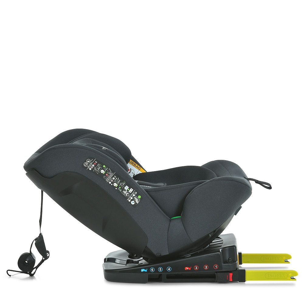 El Camino i-Joy ME 1205 - дитяче автокрісло (0 – 12 років /40 - 150 см /0 – 36 кг) з функцією повороту 360, кріплення ISOFIX та Top Tether (якірний ремінь) • Antracite El Camino i-Joy ME 1205 - дитяче автокрісло (0 – 12 років /40 - 150 см /0 – 36 кг) з функцією повороту 360, кріплення ISOFIX та Top Tether (якірний ремінь) • Antracite