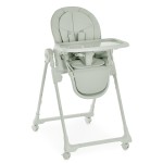 El Camino Crystal ME 1037 - стульчик для кормления на колесиках (чехол из экокожи, мягкий матрасик, защита от сползания) • Nude Green