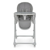 El Camino Crystal ME 1037 - стільчик для годування на колесах (чохол з екошкіри, м'який матрацик, захист від сповзання) • Nude Gray