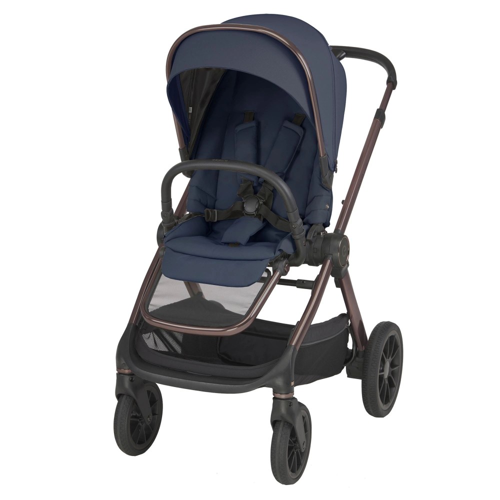 Espiro Code - универсальная детская коляска 2в1, всесезонная коляска (тройная вентиляция в люльке, регулировка высоты люльки, рама с автоматическим складыванием) • 103 Elegant Navy