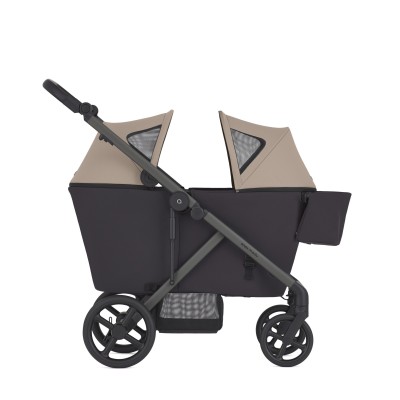 Anex Modu Wagon - дитячий візок-вагон із рамою для двох дітей (у комплекті: два капюшони, кошик для візка та столик) • Shea