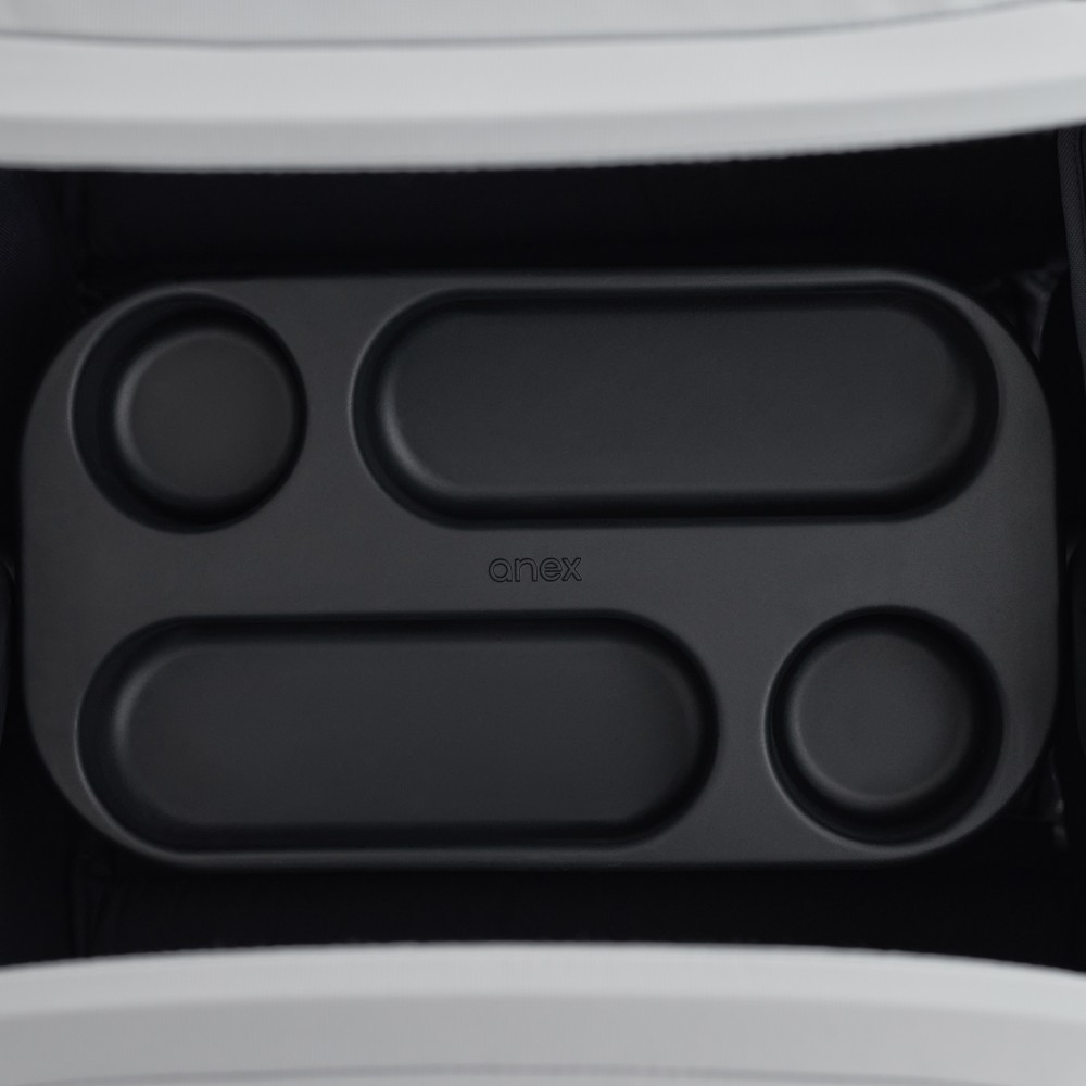 Anex Modu Wagon - дитячий візок-вагон із рамою для двох дітей (у комплекті: два капюшони, кошик для візка та столик) • Haze