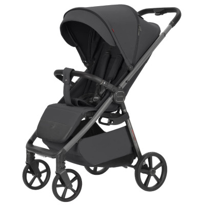 Carrello Bravo Carbon CRL-5530 - прогулянкова коляска для бездоріжжя, всесезонний візок з підсвіткою (телескопічна ручка) • Liberty Grey