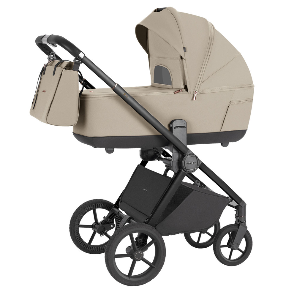 Carrello Ultra CRL-6527 - легкая детская коляска 2в1, термолюлька, телескопическая ручка, регулируемые по высоте люлька и сиденье • Maple Beige