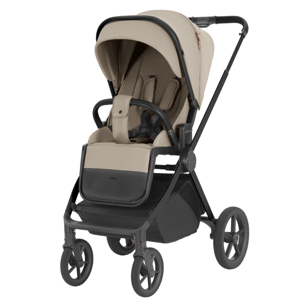 Carrello Ultra CRL-6527 - легкая детская коляска 2в1, термолюлька, телескопическая ручка, регулируемые по высоте люлька и сиденье • Maple Beige