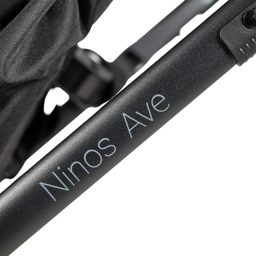 Ninos Ave - дитяча коляска 3в1 з автокріслом для немовляти, візок-трансформер від народження • Black