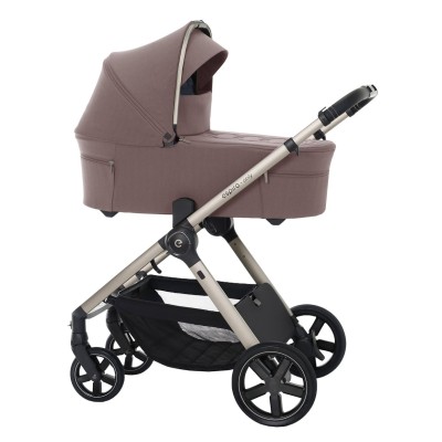 Espiro Only - легкая детская коляска 2в1, всесезонная (тройная вентиляция в люльке, регулировка высоты люльки, телескопическая ручка) • 508 Nude Brown Gel