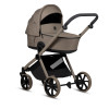 Tutis Mio 3 Plus - легка дитяча коляска 2в1  (люлька з термовставкою, двосторонній матрац літо-зима, чохол із бамбукового волокна, ілюстрації всередині капюшону, великі колеса) • ESSENTIAL Taupe Deep