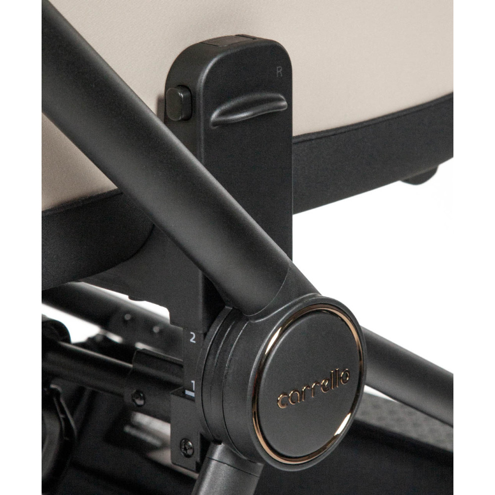 Carrello Epica 2026 CRL-8510 - детская коляска 2 в 1, реверсивный прогулочный блок, большие резиновые колёса, сумка-пеленатор • Аlmond Beige