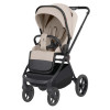 Carrello Epica 2026 CRL-8510 - детская коляска 2 в 1, реверсивный прогулочный блок, большие резиновые колёса, сумка-пеленатор • Аlmond Beige