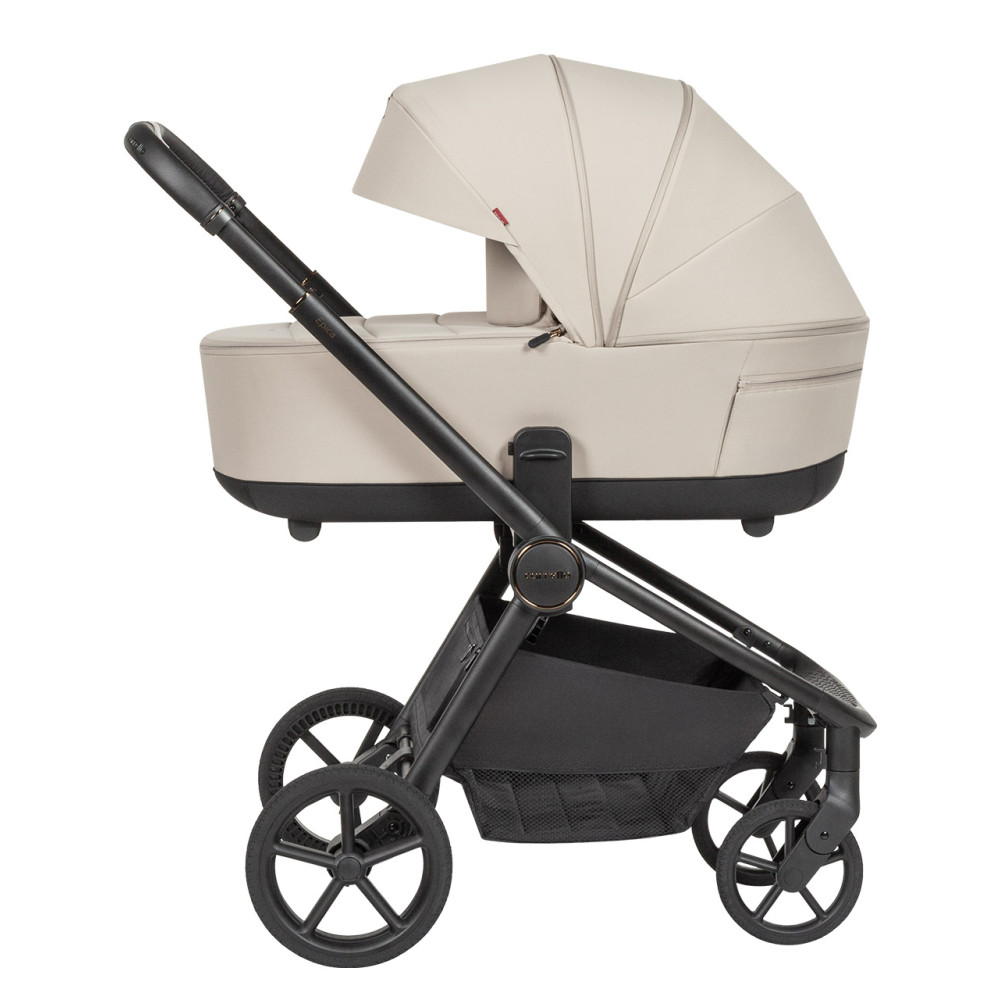 Carrello Epica 2026 CRL-8510 - детская коляска 2 в 1, реверсивный прогулочный блок, большие резиновые колёса, сумка-пеленатор • Аlmond Beige