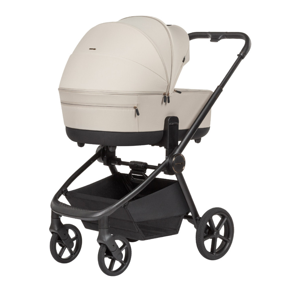 Carrello Epica 2026 CRL-8510 - детская коляска 2 в 1, реверсивный прогулочный блок, большие резиновые колёса, сумка-пеленатор • Аlmond Beige