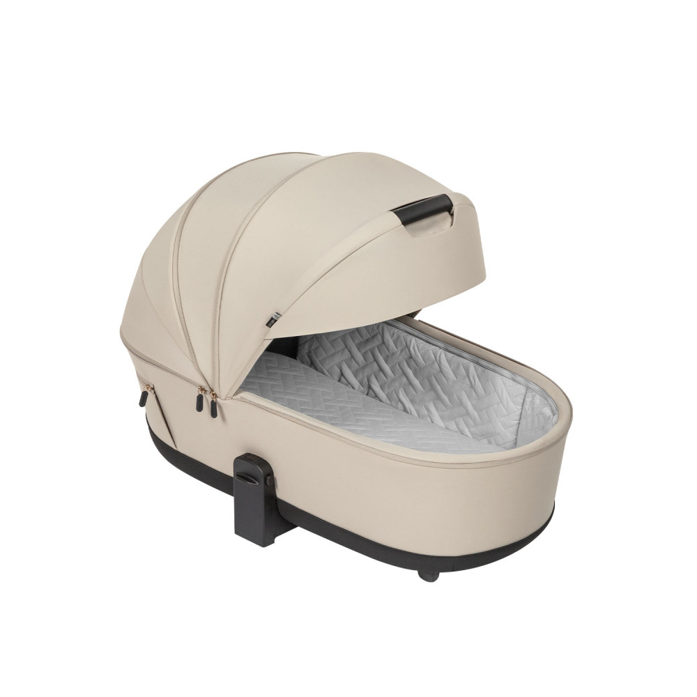 Carrello Epica 2026 CRL-8510 - детская коляска 2 в 1, реверсивный прогулочный блок, большие резиновые колёса, сумка-пеленатор • Аlmond Beige