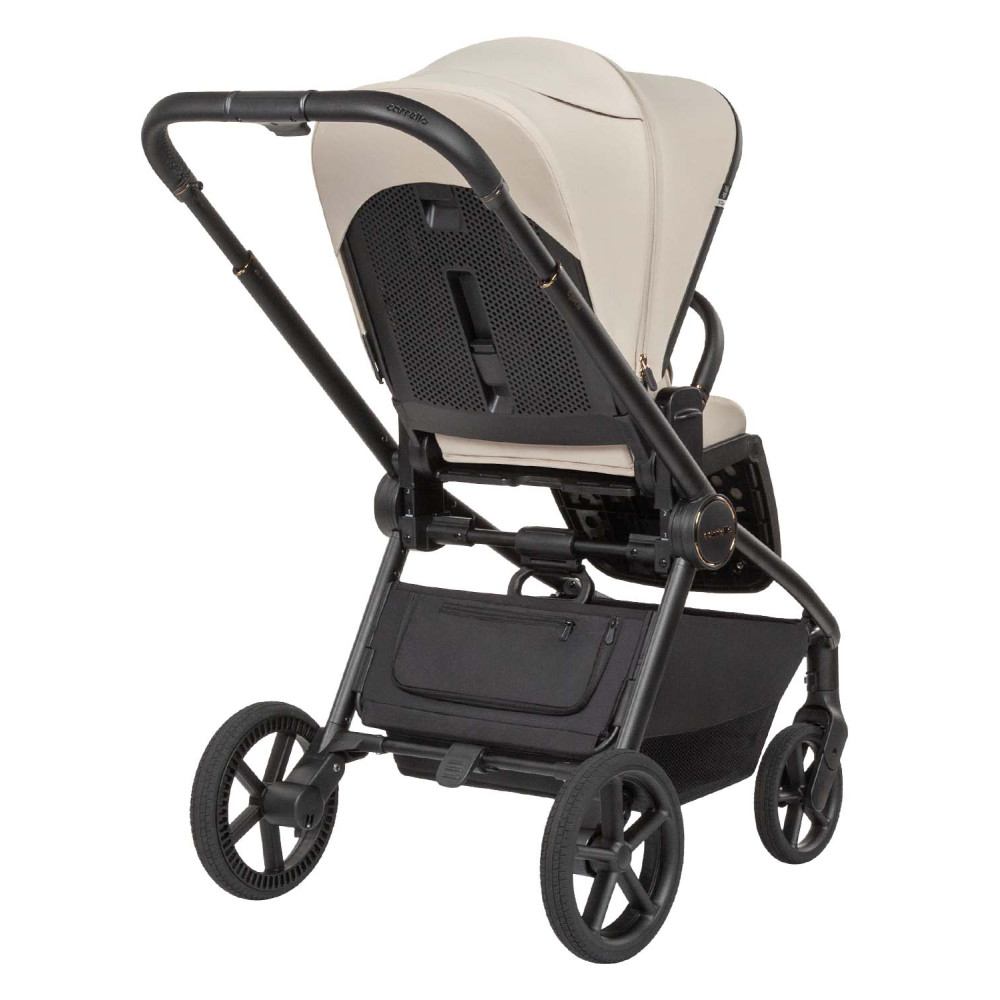 Carrello Epica 2026 CRL-8510 - детская коляска 2 в 1, реверсивный прогулочный блок, большие резиновые колёса, сумка-пеленатор • Аlmond Beige