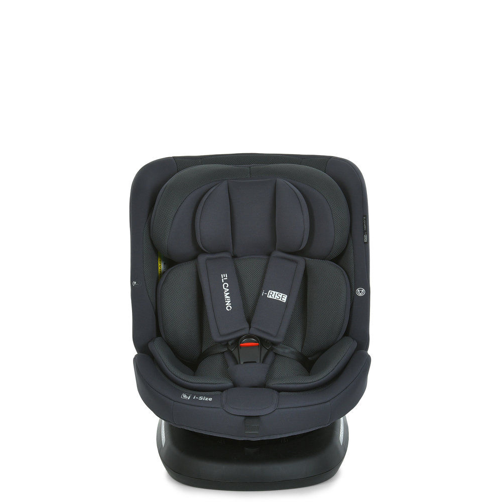 El Camino i-Rise ME 1207 - дитяче автокрісло (0 – 12 років /40 - 150 см) з функцією повороту 360, кріплення ISOFIX • Gray