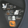 El Camino i-Rise ME 1207 - дитяче автокрісло (0 – 12 років /40 - 150 см) з функцією повороту 360, кріплення ISOFIX • Gray