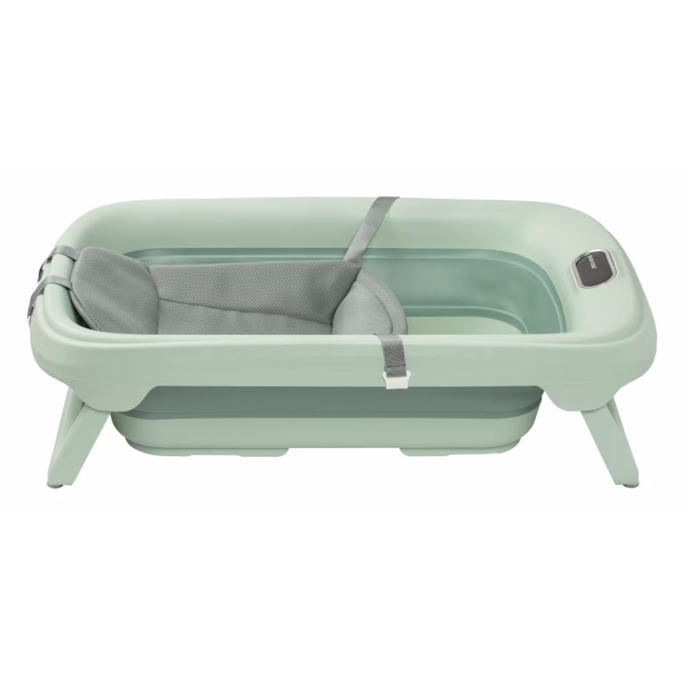 Maxi-Cosi Indigo Plus - дитяча ванночка з інтегрованим цифровим термометром, вкладка для новонародженого QuickDry (0 - 4років) • Sage Green Maxi-Cosi Indigo Plus - дитяча ванночка з інтегрованим цифровим термометром, вкладка для новонародженого QuickDry (0 - 4років) • Sage Green