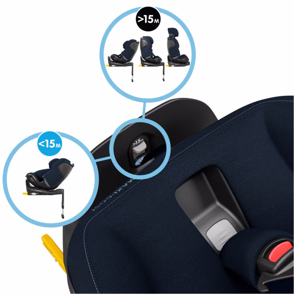 Maxi-Cosi Emerald 360 Pro - выдвижное, поворотное детское автокресло (0 - 12лет / 40 - 150 см / 0 - 36кг) • Authentic Blue