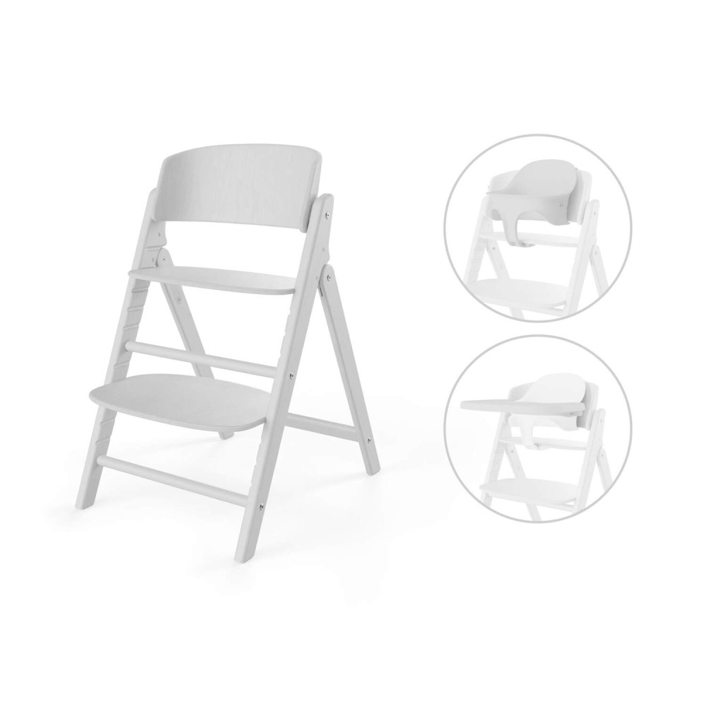 Cybex Click&Fold - детский стульчик 3в1: стульчик для кормления от 6 месяцев, детский стул от 3 лет (максимальный вес – 120 кг) • All White