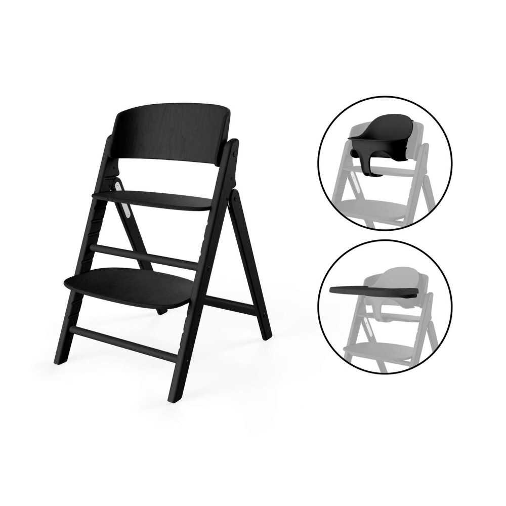 Cybex Click&Fold - детский стульчик 3в1: стульчик для кормления от 6 месяцев, детский стул от 3 лет (максимальный вес – 120 кг) • Stunning Black