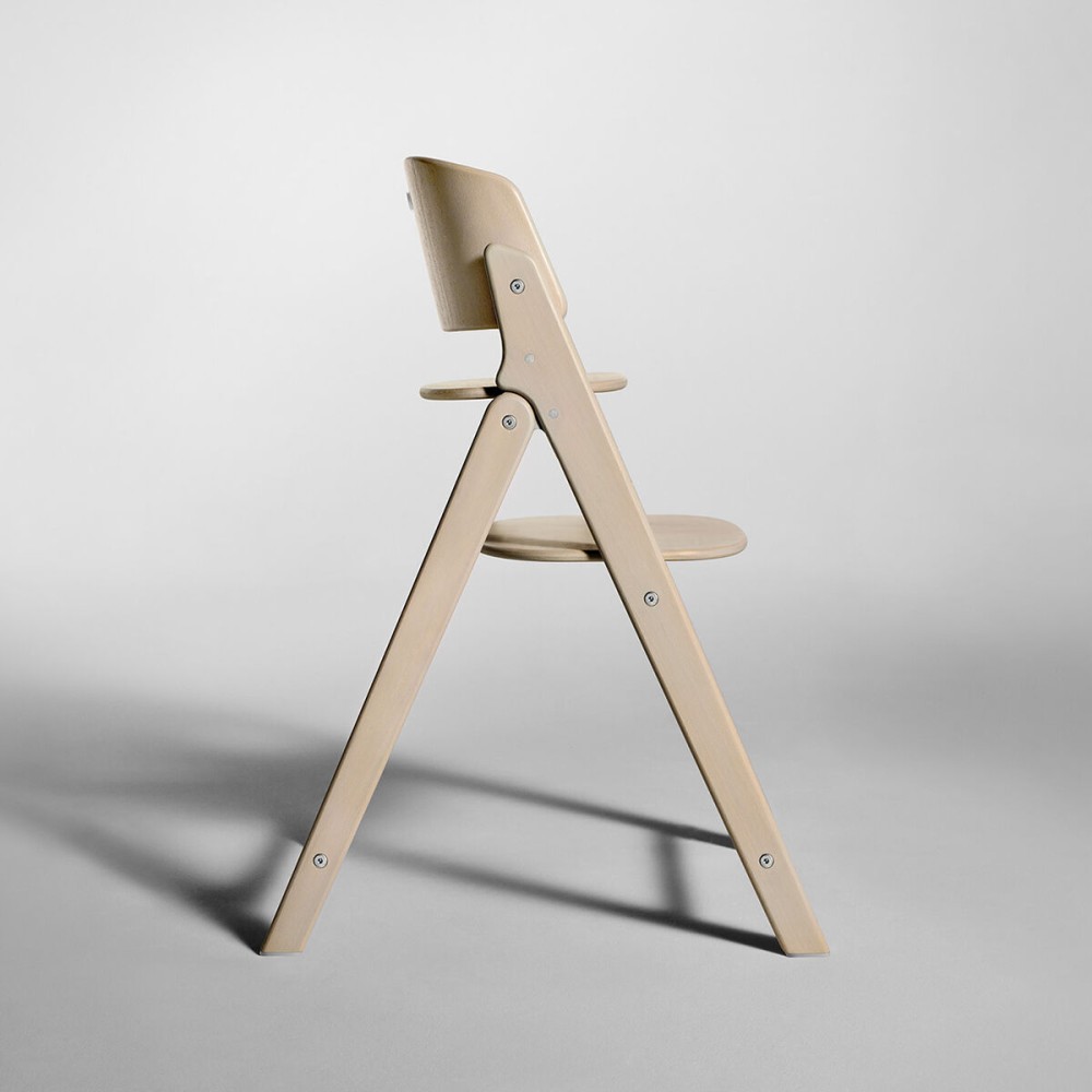 Cybex Click&Fold - детский деревянный стульчик, высокий стул для ребенка от 3 лет (максимальный вес – 120 кг) • All Natural