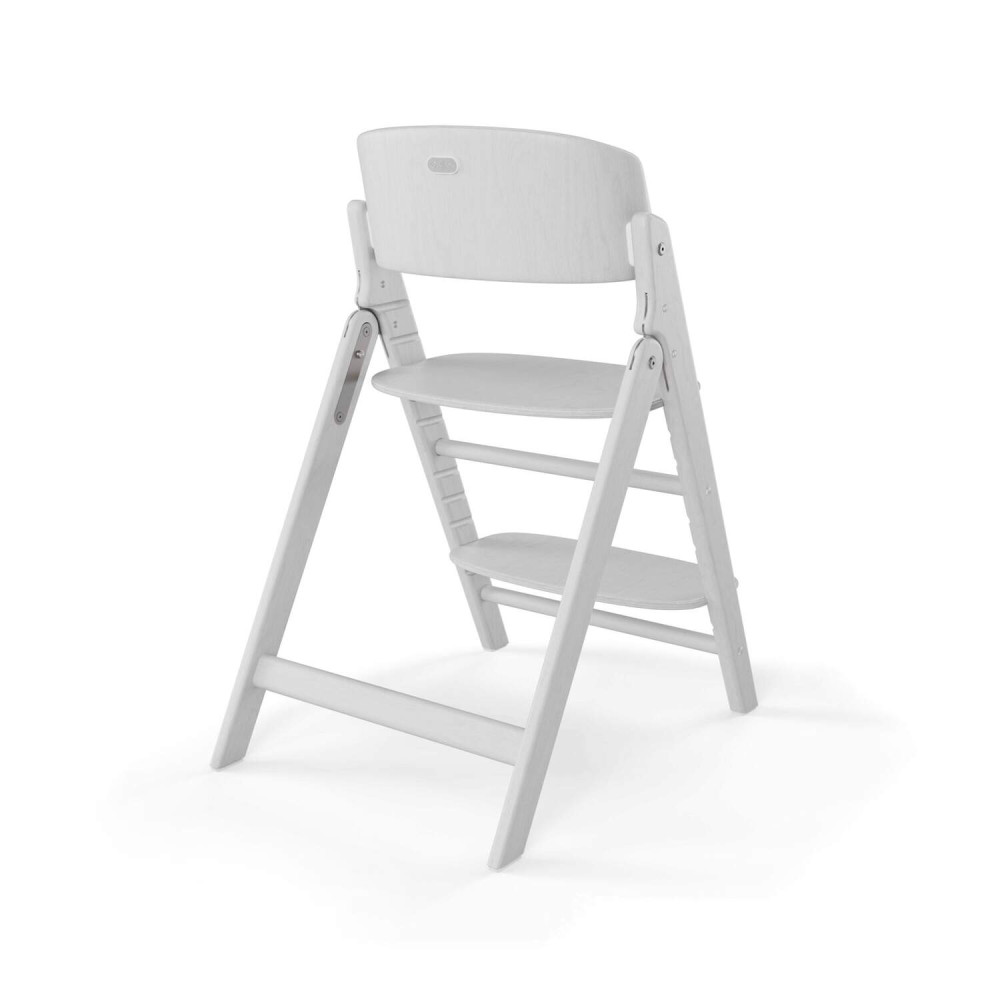 Cybex Click&Fold - детский деревянный стульчик, высокий стул для ребенка от 3 лет (максимальный вес – 120 кг) • All White