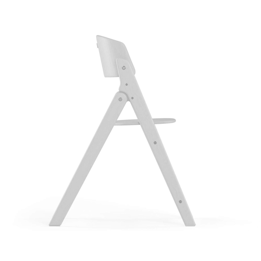 Cybex Click&Fold - детский деревянный стульчик, высокий стул для ребенка от 3 лет (максимальный вес – 120 кг) • All White