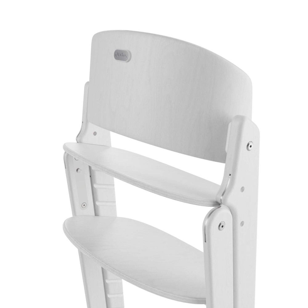 Cybex Click&Fold - детский деревянный стульчик, высокий стул для ребенка от 3 лет (максимальный вес – 120 кг) • All White