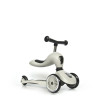 Scoot&Ride Highwaykick 1 - дитячий самокат-біговел 2в1 (1-5 років / 82–118 см), триколісний, регульоване сидіння • Ash (SR-160629-ASH)