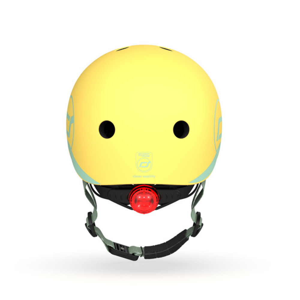 Scoot&Ride Helmet XXS - детский защитный шлем с фонариком, обхват головы 45-51 см • Lemon (SR-181206-LEMON)
