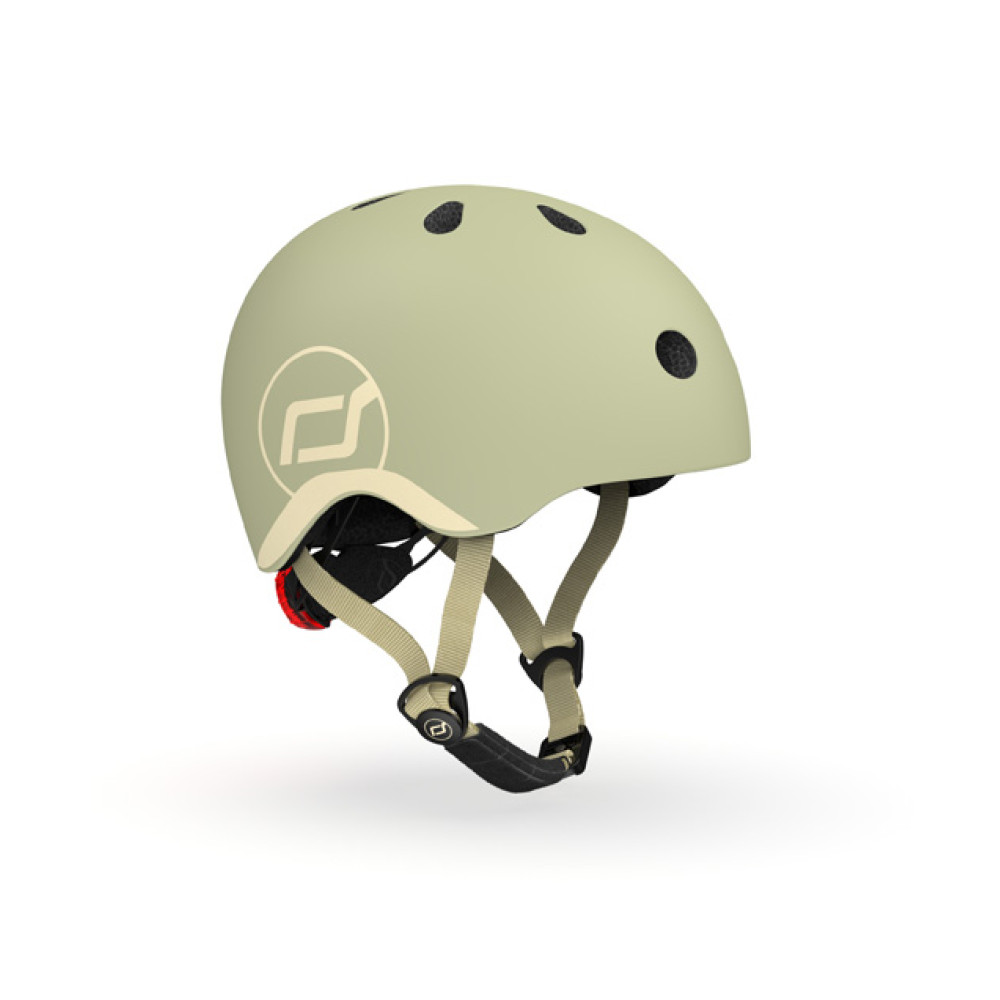 Scoot&Ride Helmet XXS - детский защитный шлем с фонариком, обхват головы 45-51 см • Olive (SR-181206-OLIVE)