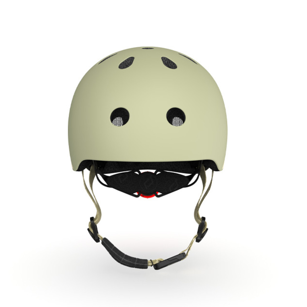 Scoot&Ride Helmet XXS - детский защитный шлем с фонариком, обхват головы 45-51 см • Olive (SR-181206-OLIVE)