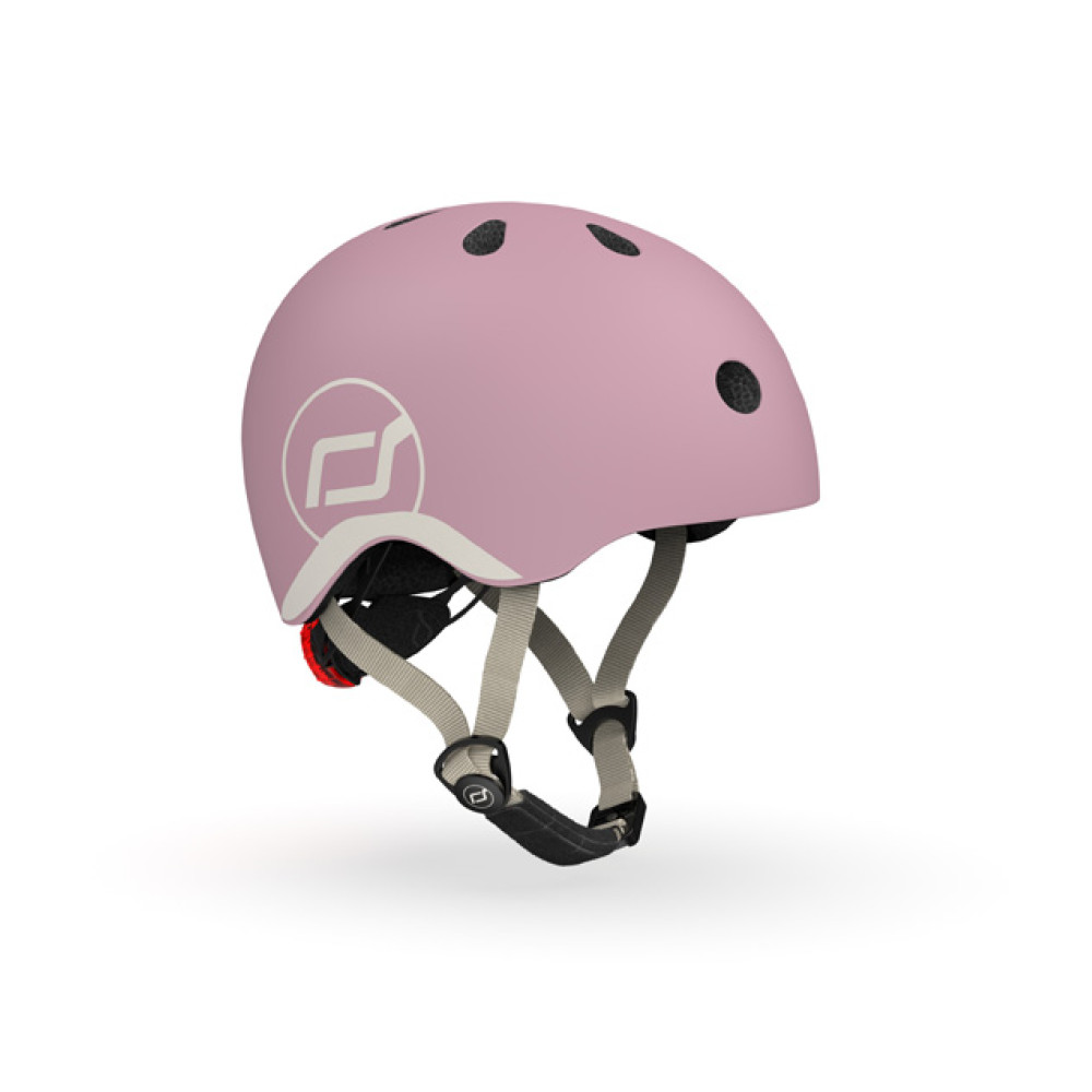 Scoot&Ride Helmet XXS - детский защитный шлем с фонариком, обхват головы 45-51 см • Wildberry (SR-181206-WILDBERRY)