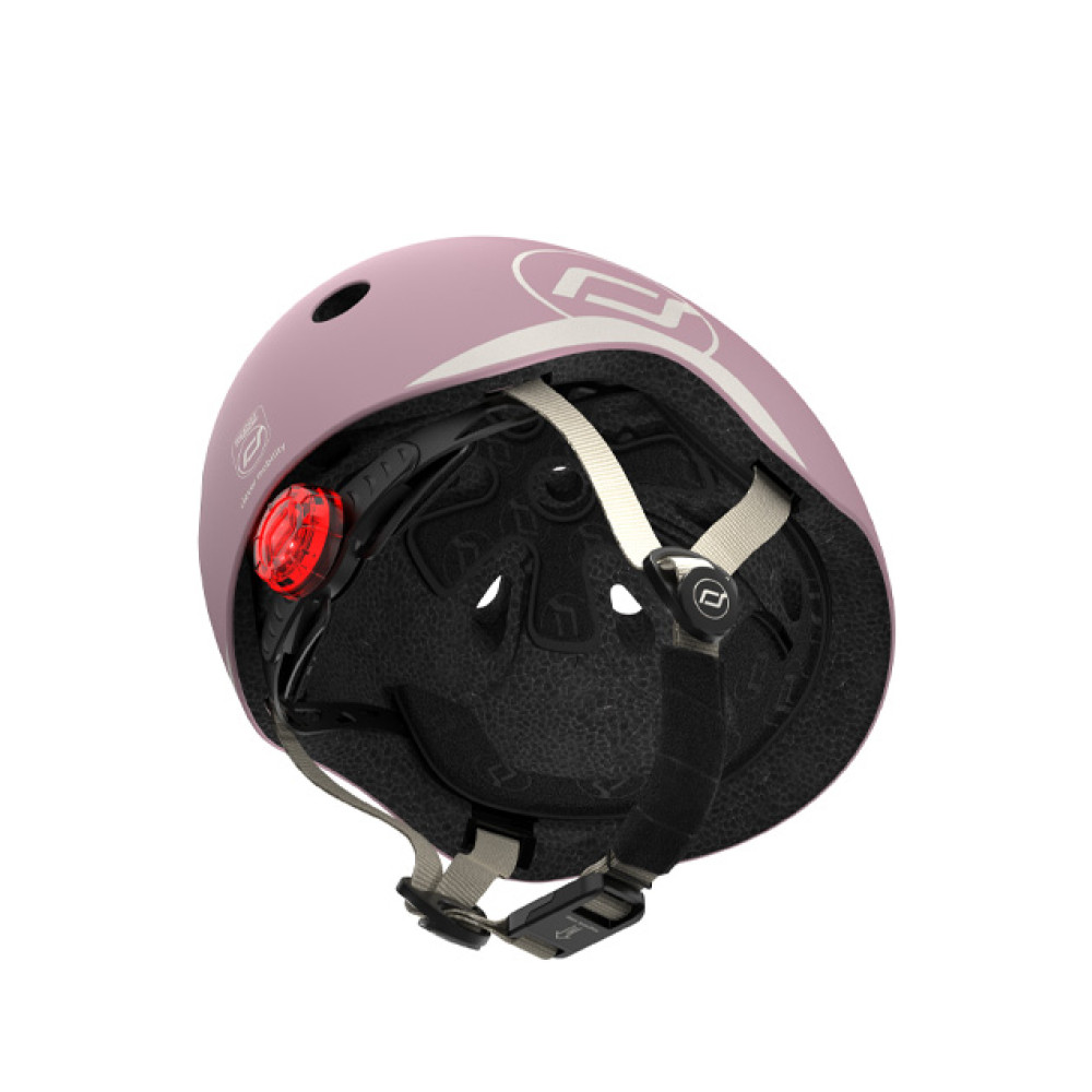 Scoot&Ride Helmet XXS - детский защитный шлем с фонариком, обхват головы 45-51 см • Wildberry (SR-181206-WILDBERRY)