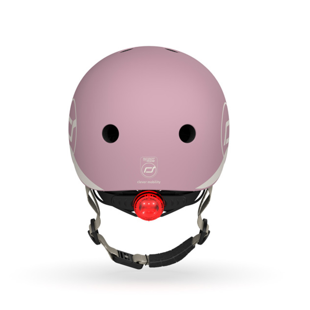 Scoot&Ride Helmet XXS - детский защитный шлем с фонариком, обхват головы 45-51 см • Wildberry (SR-181206-WILDBERRY)