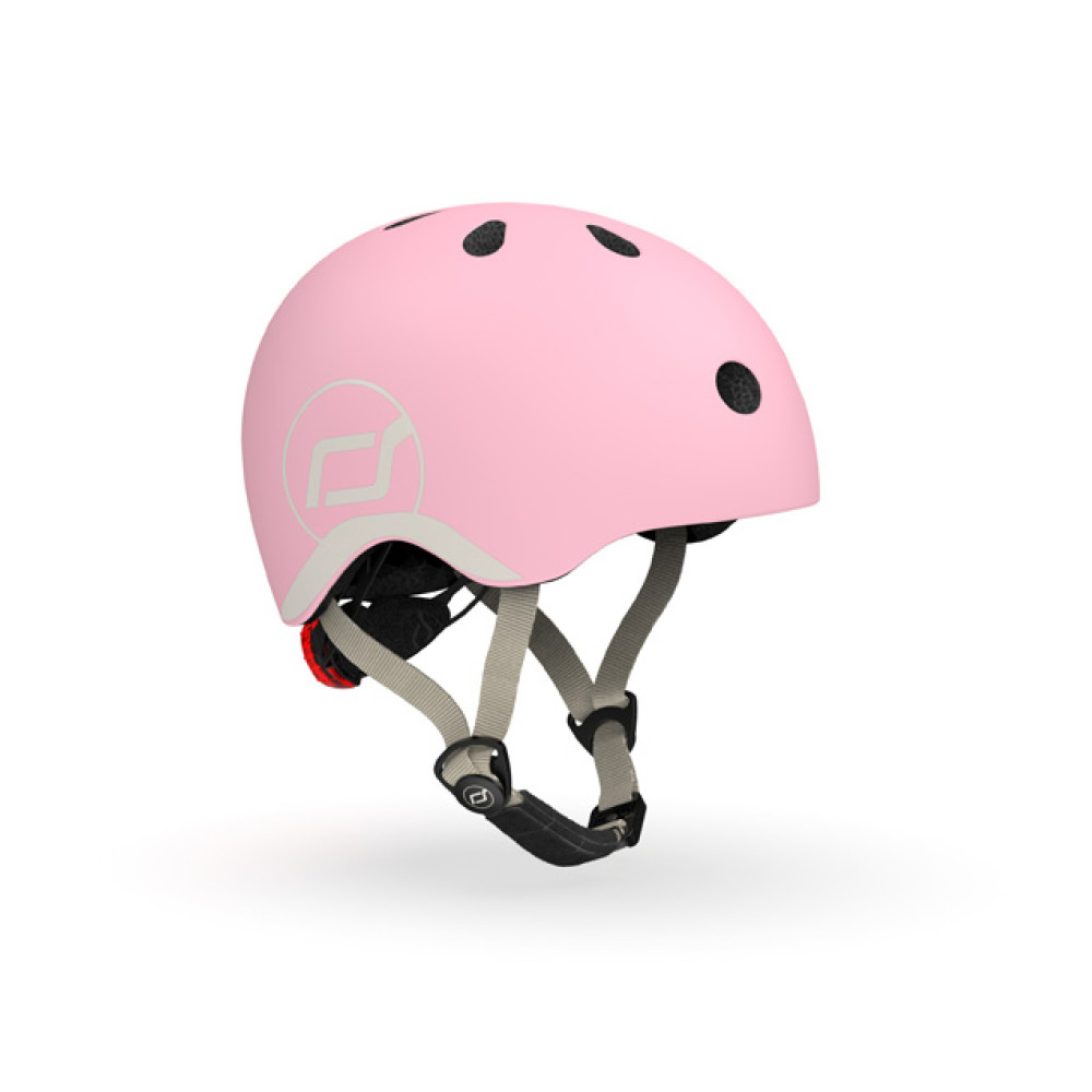 Scoot&Ride Helmet XXS - детский защитный шлем с фонариком, обхват головы 45-51 см • Rose (SR-181206-ROSE)