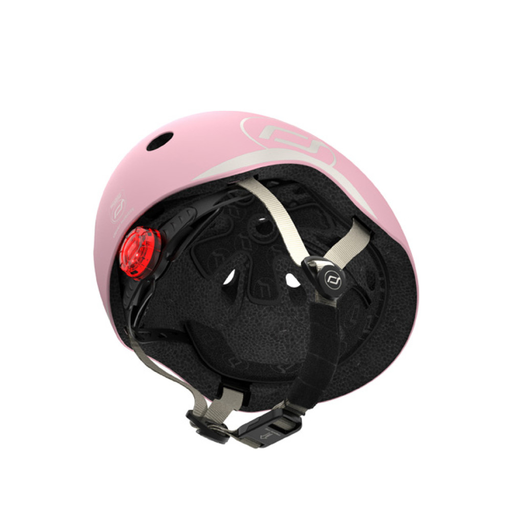 Scoot&Ride Helmet XXS - детский защитный шлем с фонариком, обхват головы 45-51 см • Rose (SR-181206-ROSE)