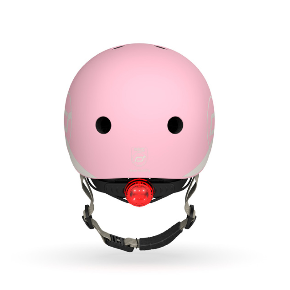 Scoot&Ride Helmet XXS - детский защитный шлем с фонариком, обхват головы 45-51 см • Rose (SR-181206-ROSE)