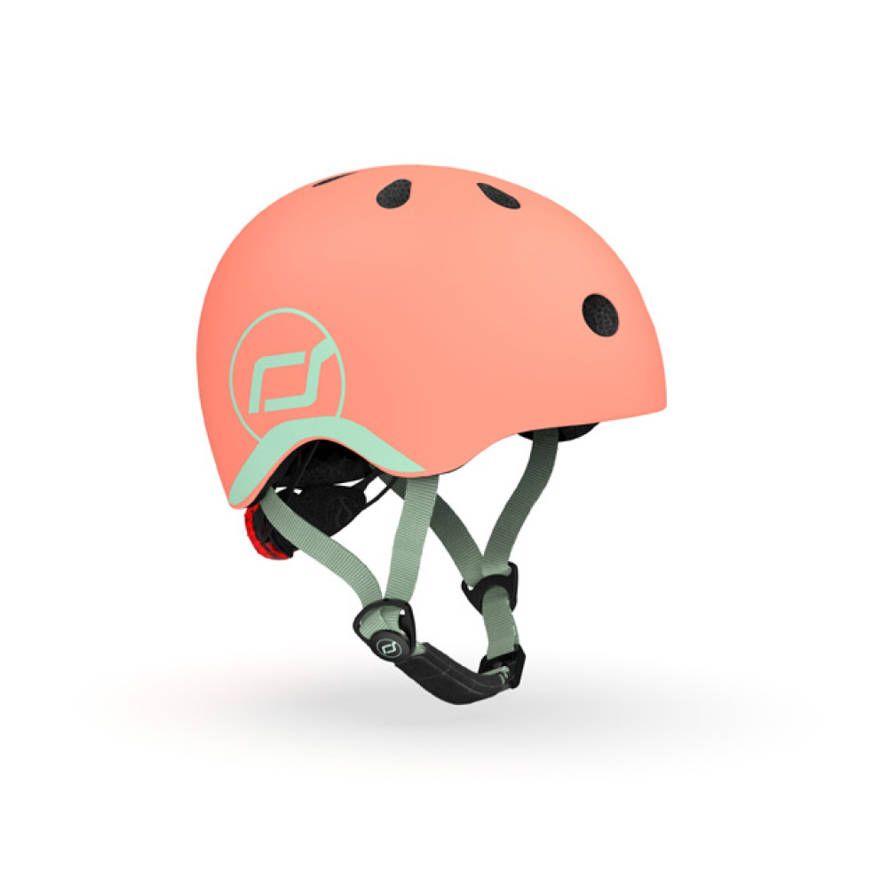 Scoot&Ride Helmet XXS - детский защитный шлем с фонариком, обхват головы 45-51 см • Peach (SR-181206-PEACH)