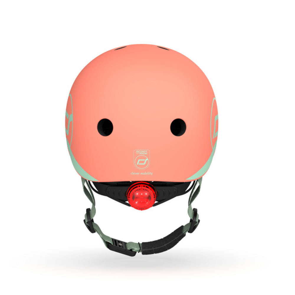 Scoot&Ride Helmet XXS - детский защитный шлем с фонариком, обхват головы 45-51 см • Peach (SR-181206-PEACH)