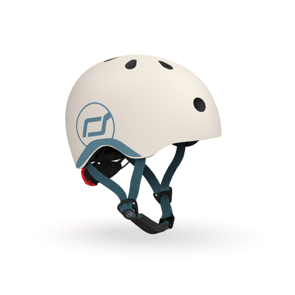 Scoot&Ride Helmet XXS - детский защитный шлем с фонариком, обхват головы 45-51 см • Ash (SR-181206-ASH)