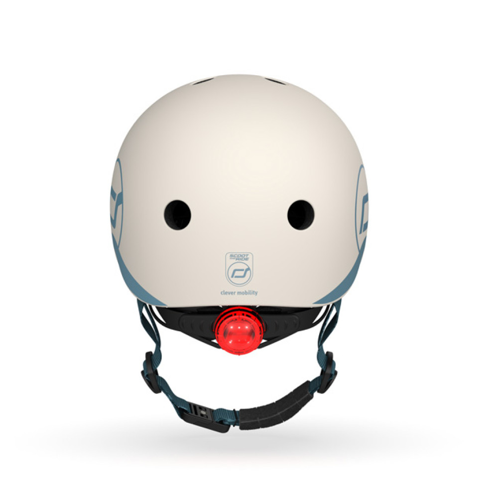 Scoot&Ride Helmet XXS - детский защитный шлем с фонариком, обхват головы 45-51 см • Ash (SR-181206-ASH)