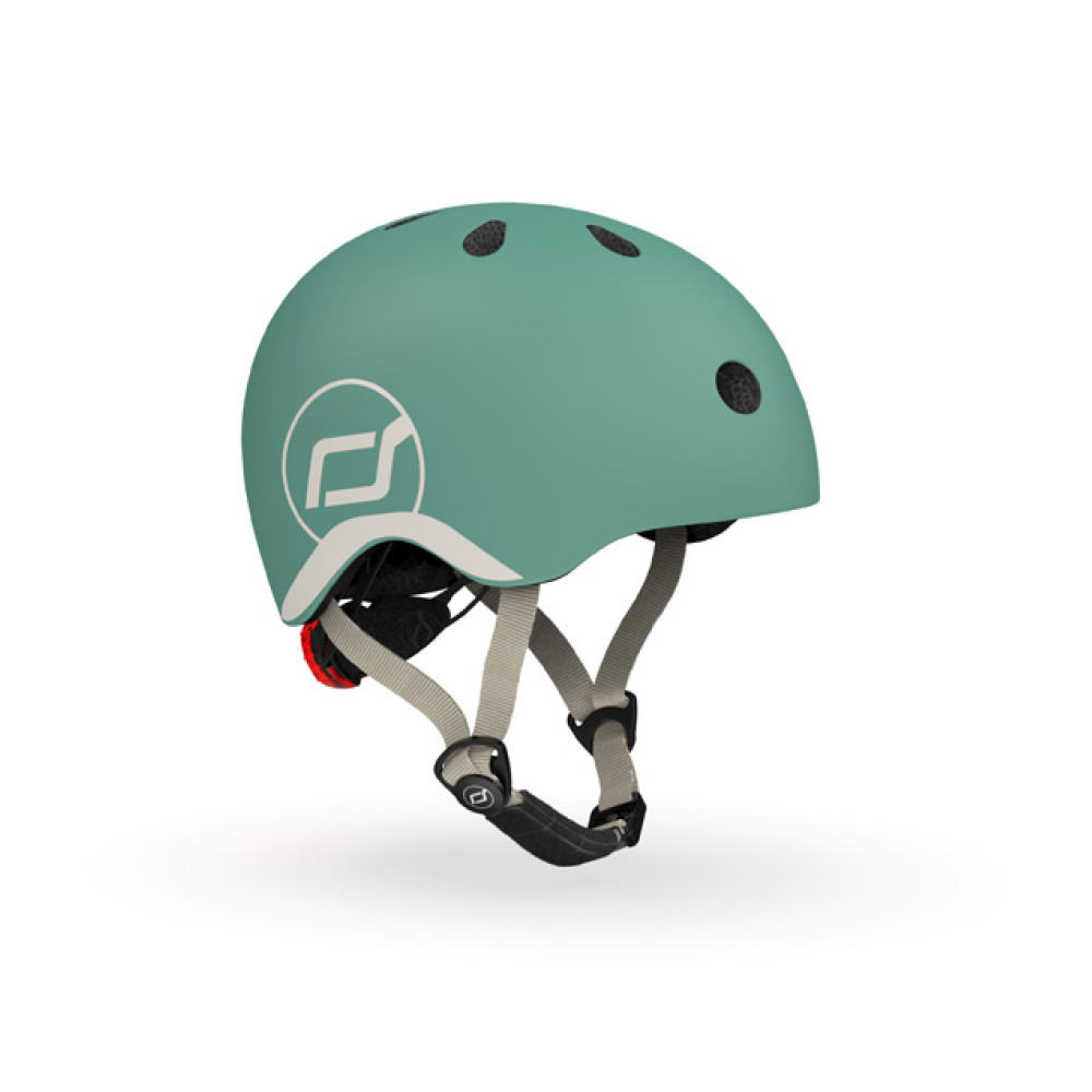 Scoot&Ride Helmet XXS - детский защитный шлем с фонариком, обхват головы 45-51 см • Forest (SR-181206-FOREST)