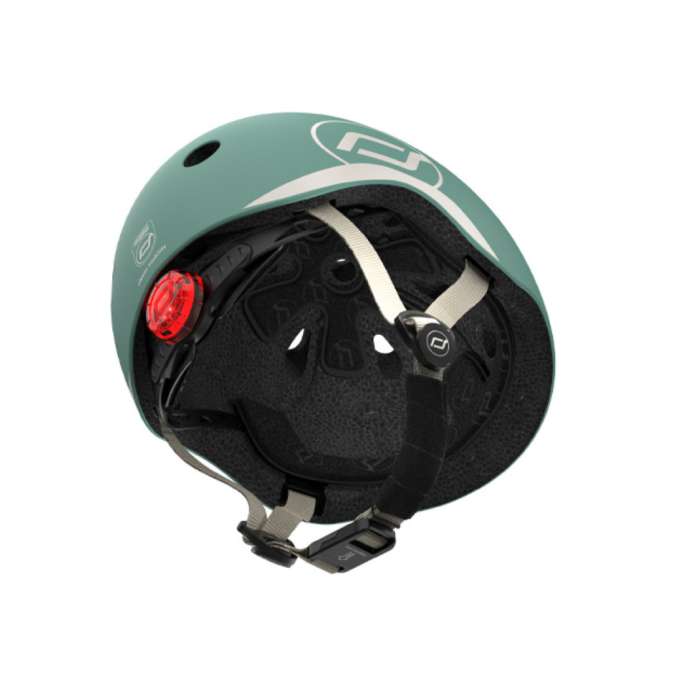 Scoot&Ride Helmet XXS - детский защитный шлем с фонариком, обхват головы 45-51 см • Forest (SR-181206-FOREST)