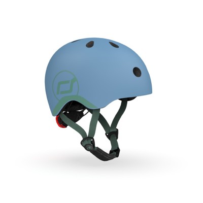 Scoot&Ride Helmet XXS - детский защитный шлем с фонариком, обхват головы 45-51 см • Steel (SR-181206-STEEL)