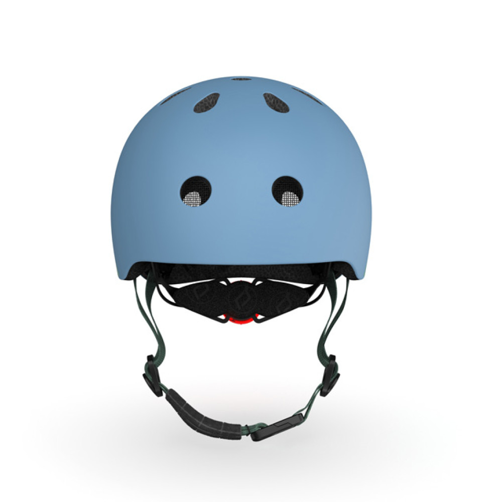 Scoot&Ride Helmet XXS - детский защитный шлем с фонариком, обхват головы 45-51 см • Steel (SR-181206-STEEL)