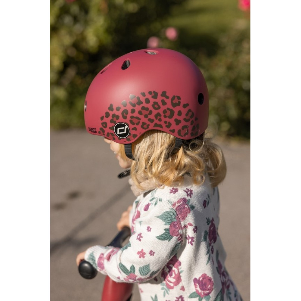 Scoot&Ride Helmet XXS - детский защитный шлем с фонариком, обхват головы 45-51 см • Wildcat (SR-181206-WILDCAT)