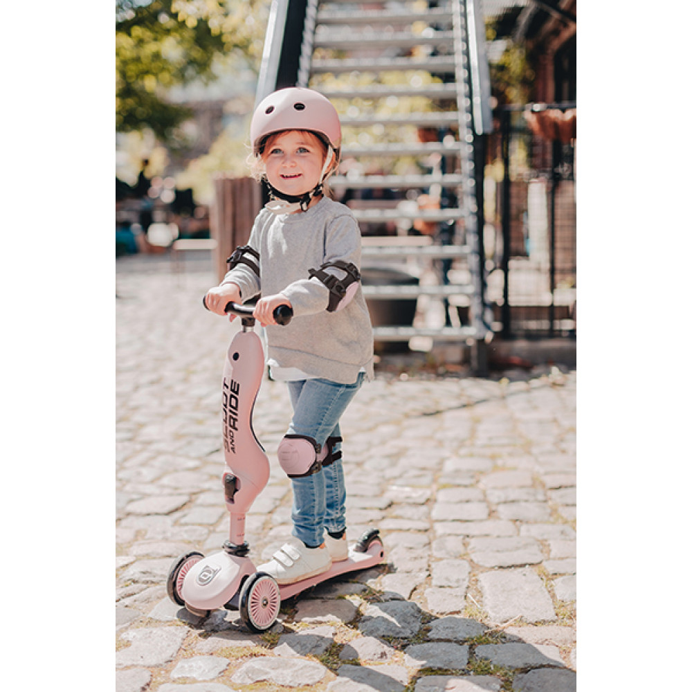 Scoot&Ride Protective Set XXS - детский защитный комплект наколенников и налокотников (до 25 кг) • Rose (SR-230925-ROSE)